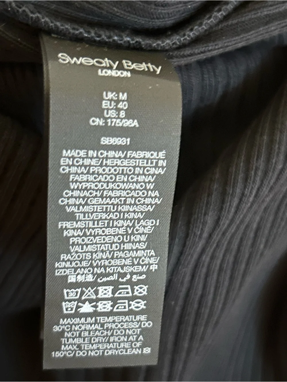 Sweaty Betty Black Ribbed Long-Sleeve Maxi Henley Dress